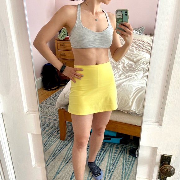 SOLD Girlfriend Collective Skort in Lemon - Picture 3 of 9
